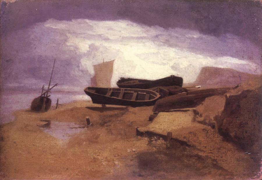 John sell cotman seashore with boats